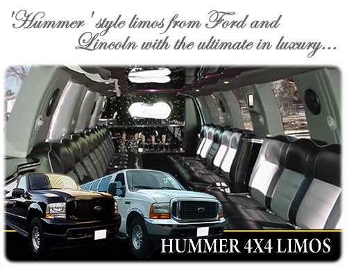 Stretched Hummers and 4x4s